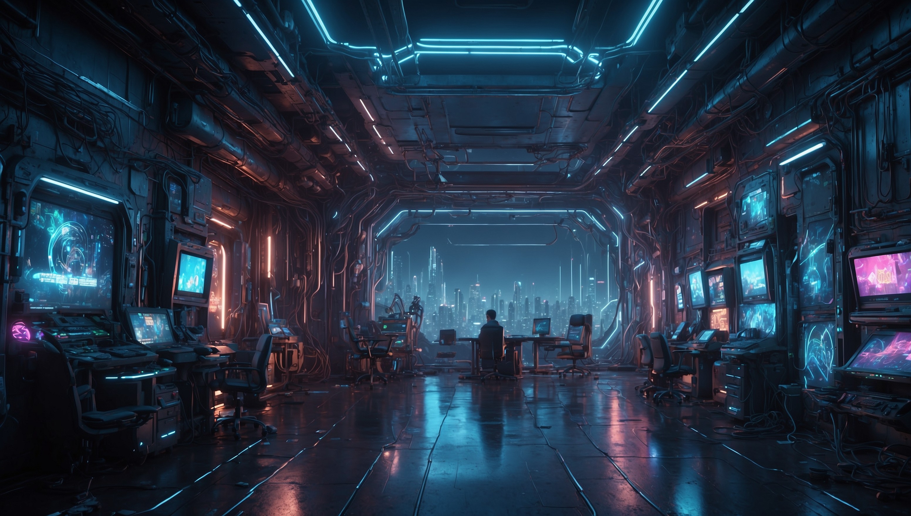 A mesmerizing digital artwork showcasing a futuristic, high-tech landscape with sleek, metallic surfaces and neon-lit circuits, symbolizing the vast possibilities of game mods. In the center, a large, glowing screen displays a collage of various video game characters, weapons, and items, with wispy, ethereal threads connecting them, representing the endless customization options. The background is a deep, rich blue, evoking a sense of innovation and creativity. To the left, a subtle, gradient-effect text "Game Mods" in a bold, modern font, with clean lines and sharp edges, echoes the futuristic vibe. The entire scene is bathed in a soft, gradient glow, giving it an otherworldly, dreamlike quality. The overall aesthetic is a blend of cutting-edge technology and artistic flair, capturing the essence of game modding as a creative outlet.